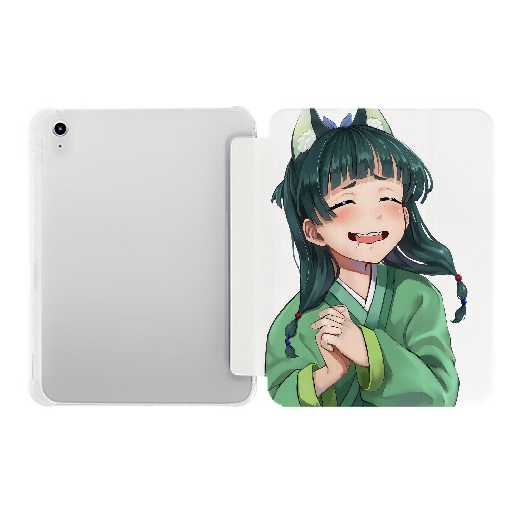 （画像用） 薬屋のひとりごと The Apothecary Diaries IPad ケース ペン収納付き 三つ折りスタンド PUレザー×シリコン 対応機種9.5/10.5/10.9インチ